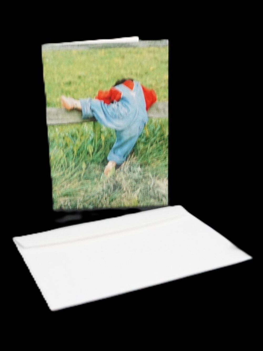 Hallmark Vintage Avanti Overall Country Kid Fence Encouragement Greeting Card